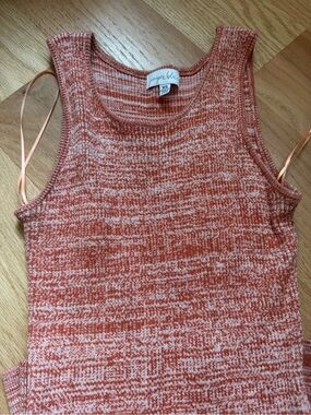 Juniper Blu Rust & Cream Knit Midi Dress